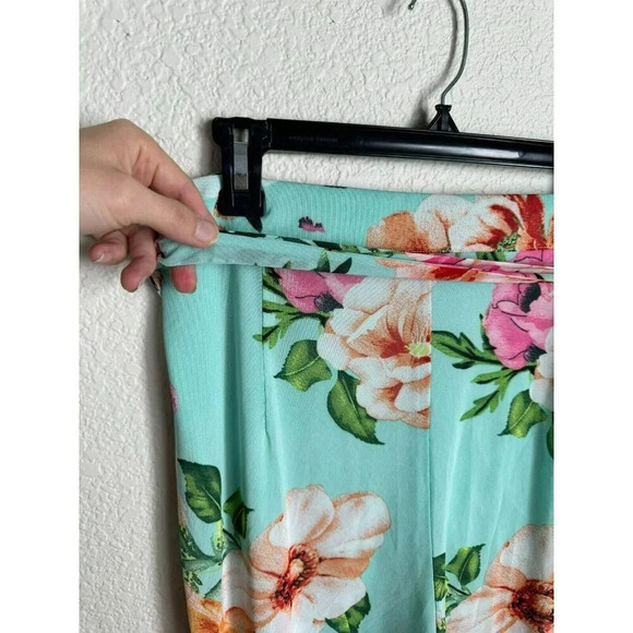 Revamped Women's Flare Pants Size Medium Multicolor Floral Hippie Boho Sheer - Picture 2 of 14